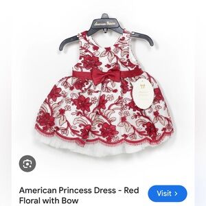 American Princess Burgundy and Cream Formal Dress